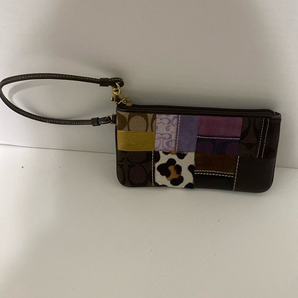 Coach patchwork wristlet